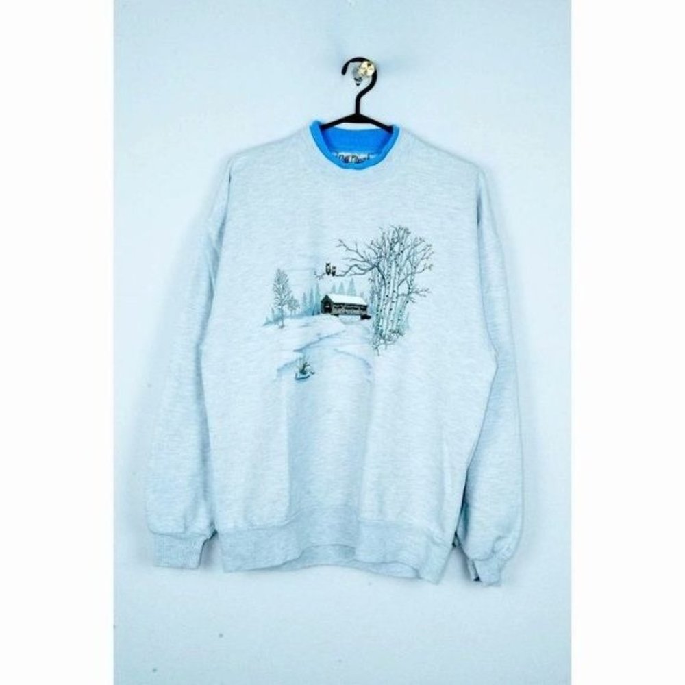 Day Breeze Men's XL Winter Nature Grandma Sweatshirt